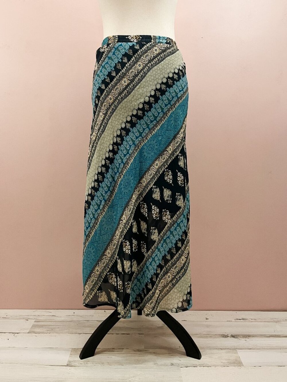 Vintage Jiani L Maxi Skirt Boho Office Cruise Resort Festival